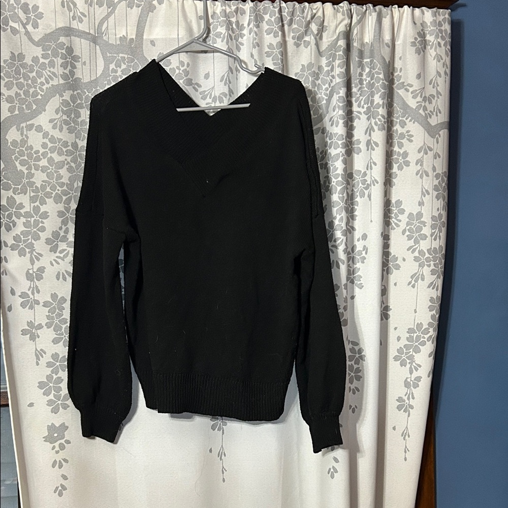 Black V-Neck Sweater